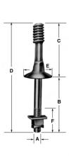 Hubbell Power Systems 8835T - PIN, INSULATOR, CROSSARM, 1in LEAD