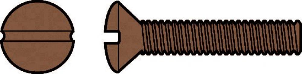 WALLPLATE SCREW, 1&#34;, BROWN (1=100)