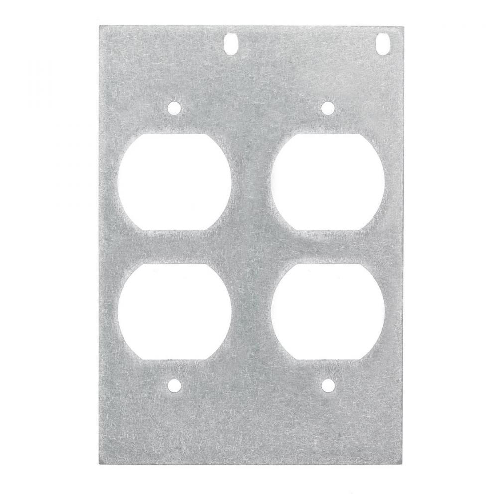 MOUNTING PLATE, 10-G, DOUBLE, DUPLEX