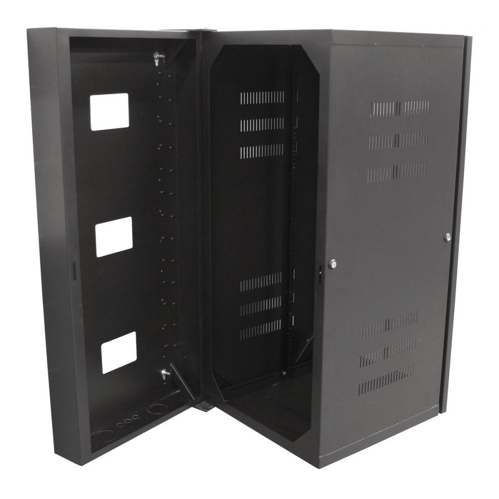 CABINET, QUADCAB,WALLMNT,3&#39;HX20&#34;D,WIN,BK