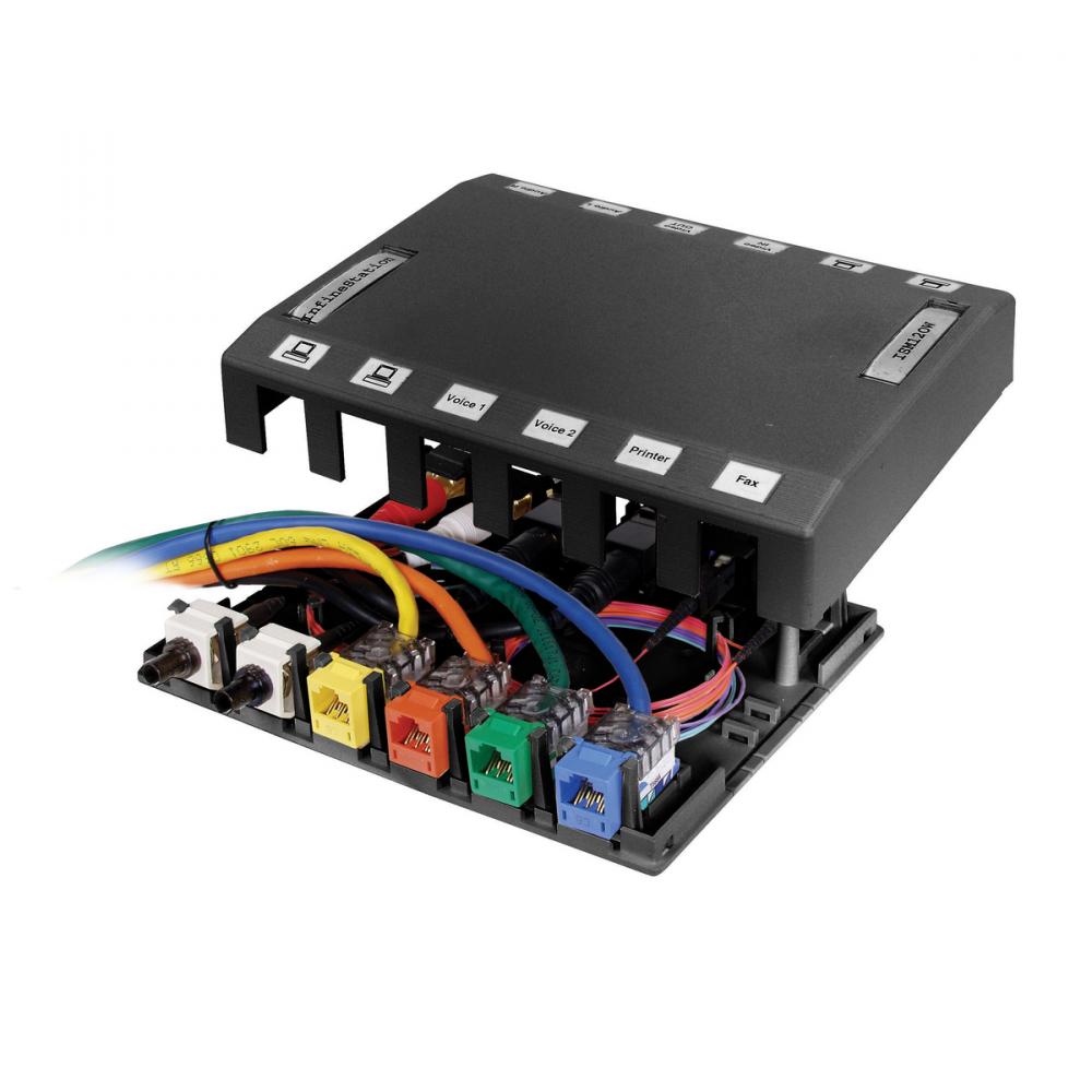 HOUSING, SURFACE MOUNT,12 PORT,CL,BK