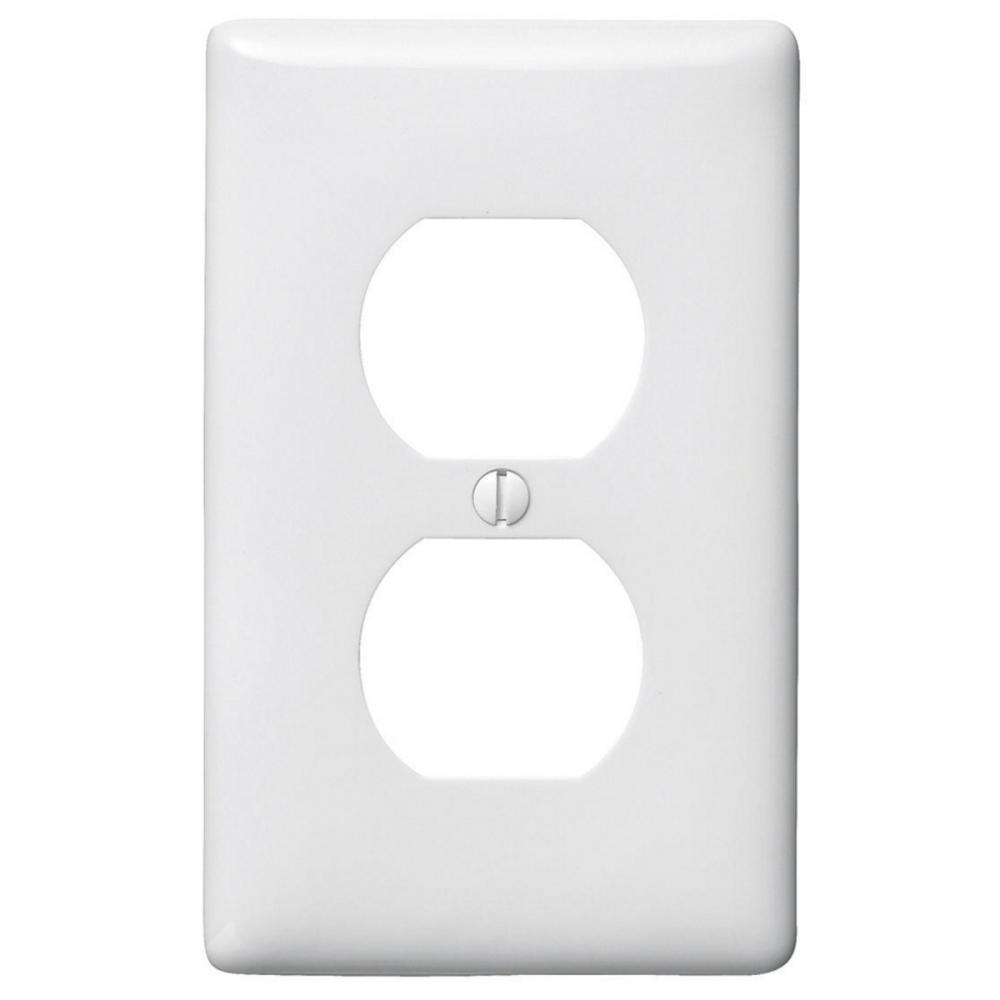 WALLPLATE, 1-G, 1) DUP, WH