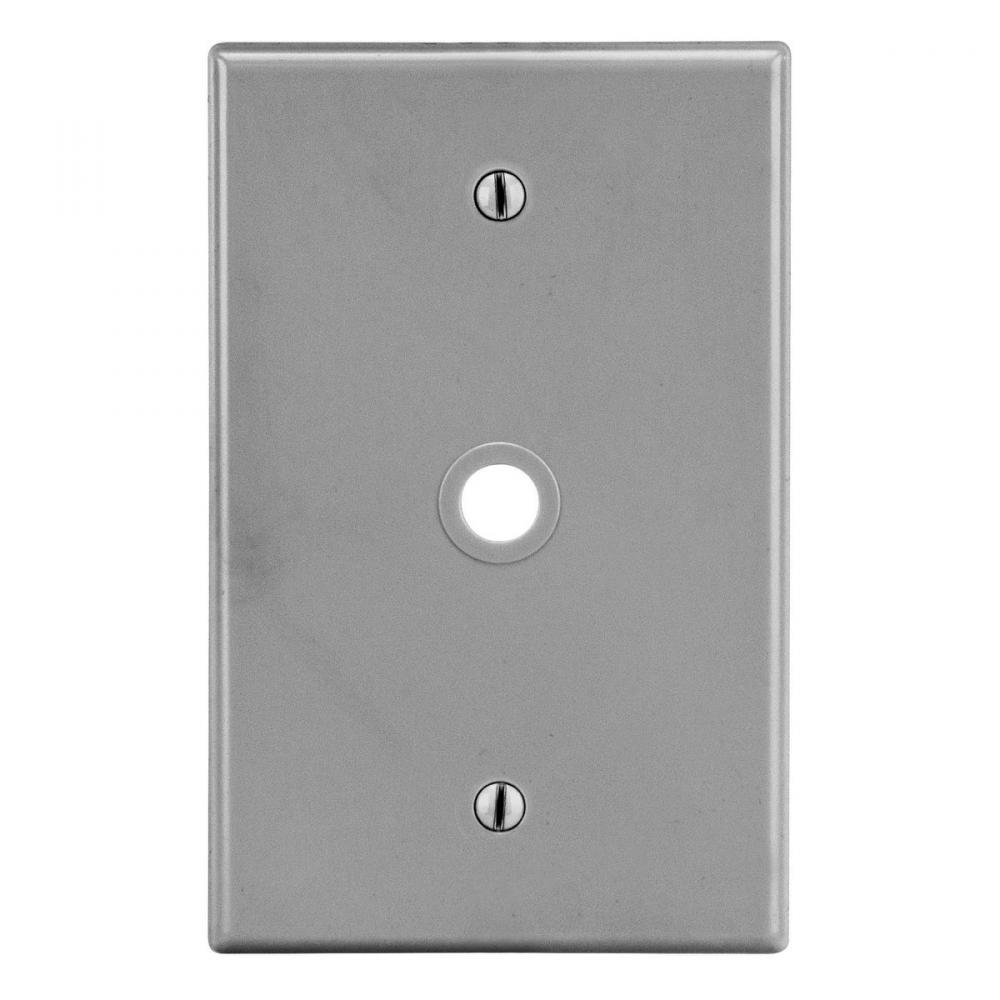 WALLPLATE, 1-G, .406&#34; OPNG, BOX MT, GY