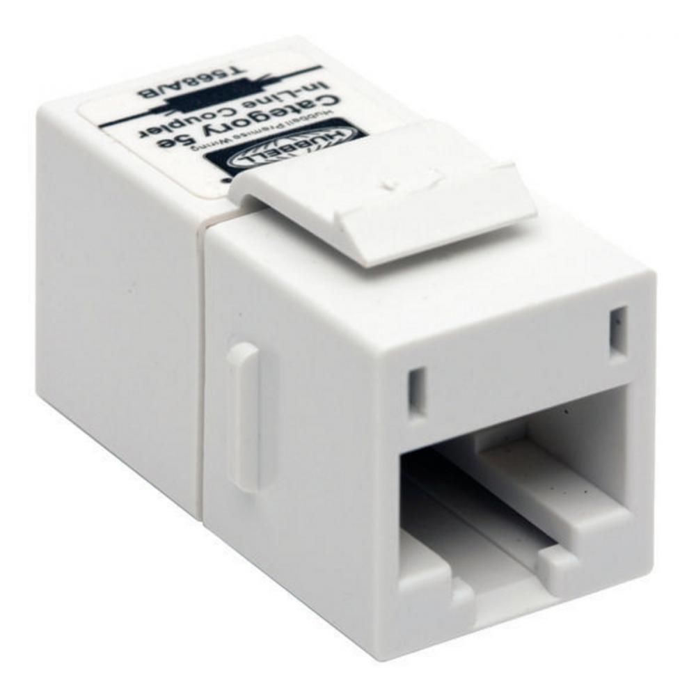 SNAP-FIT, INLINE COUPLER,SLIM,CAT5E,WH