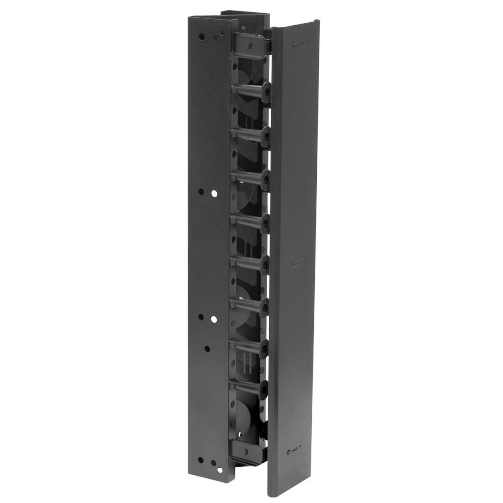 RACK, VERTICAL CHAN,HINGED,7&#39;HX4.5&#34;W,BK