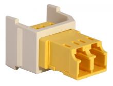 Hubbell Premise Wiring SFKLCYLGY - FIBER, SNAP-FIT,KLC,DUPLEX,YL,ZIRC,GY