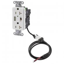 Hubbell Premise Wiring AVPS202W - ISTATION P-SUP,5VDC,DUP 20AMP,USB-CHR,WH