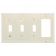 Hubbell Premise Wiring NP326LA - WALLPLATE, 4-G, 3) TOG 1) DEC, LA