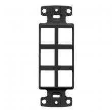 Hubbell Premise Wiring NS616BK - PLATE, DECORATOR KEYSTONE FRAME,6PORT,BK