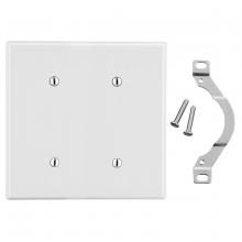 Hubbell Premise Wiring P24W - WALLPLATE, 2-G, 2) STRP MT BLANK WH