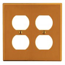 Hubbell Premise Wiring P82OR - WALLPLATE, 2-G, 2) DUP, OR