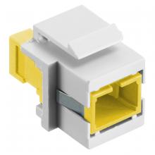 Hubbell Premise Wiring SFFSCSYW - FIBER, SNAP-FIT,FLSH,SC SMPLX,YL,ZIRC,WH