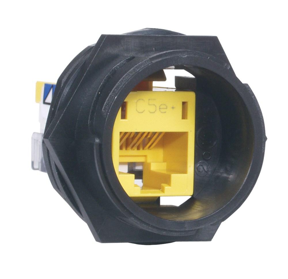 JACK, HI-IMPACT,CAT5E,SHIELDED,T568A