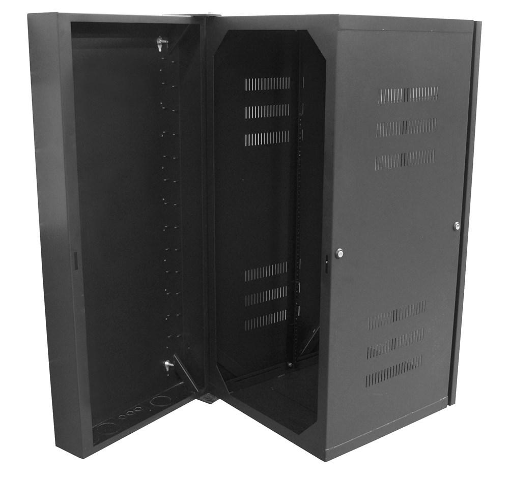 CABINET, QUADCAB,WALLMNT,3&#39;HX20&#34;D,SOL,BK