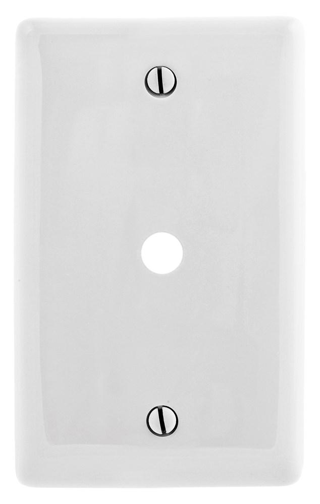 WALLPLATE, 1-G, .406&#34; OPNG, BOX MT, WH