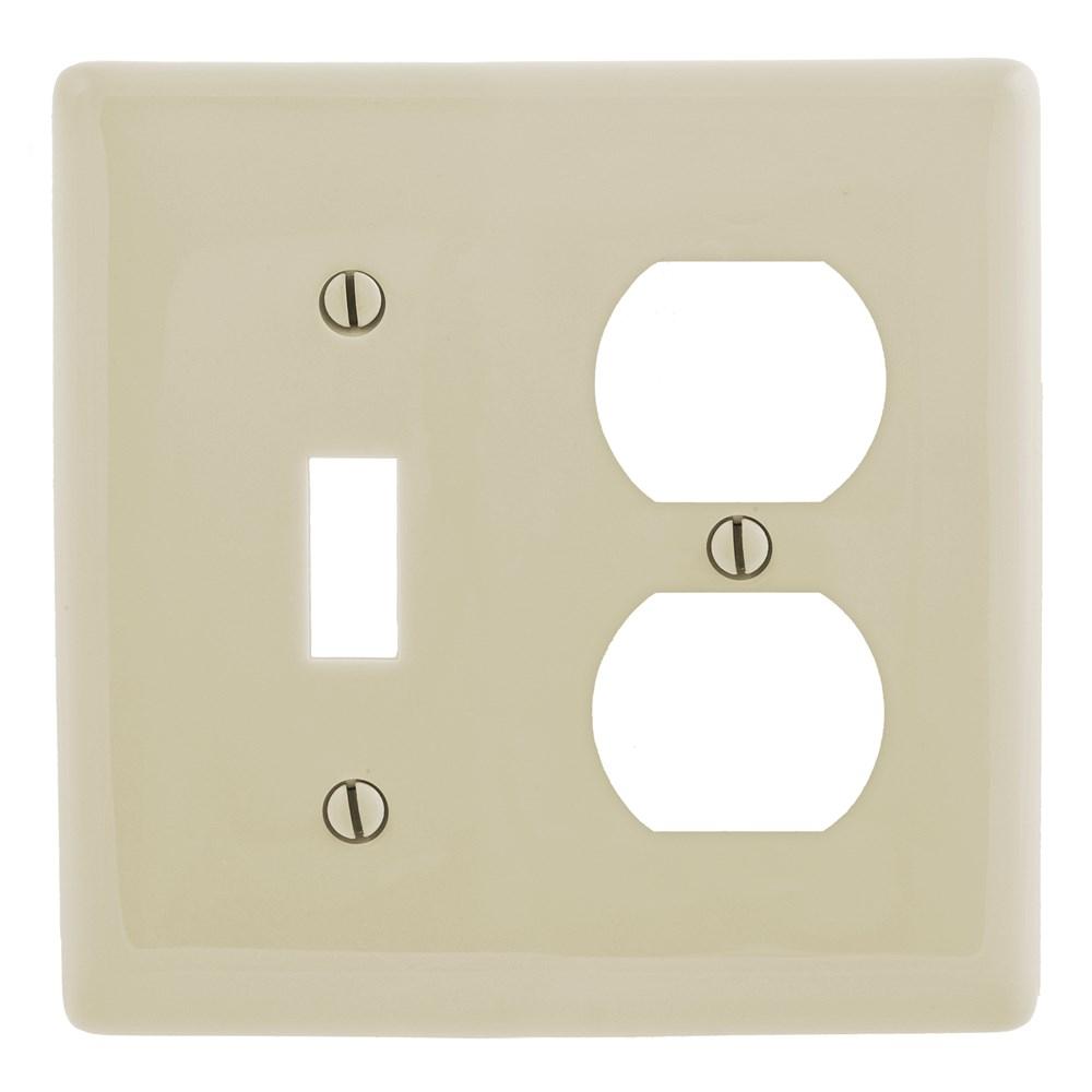 WALLPLATE, 2-G, 1) DUP 1) TOG, AL