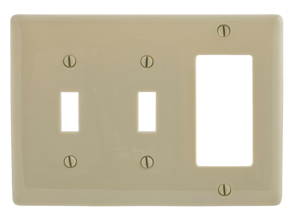 WALLPLATE, 3-G, 2) TOG 1) DEC, IV