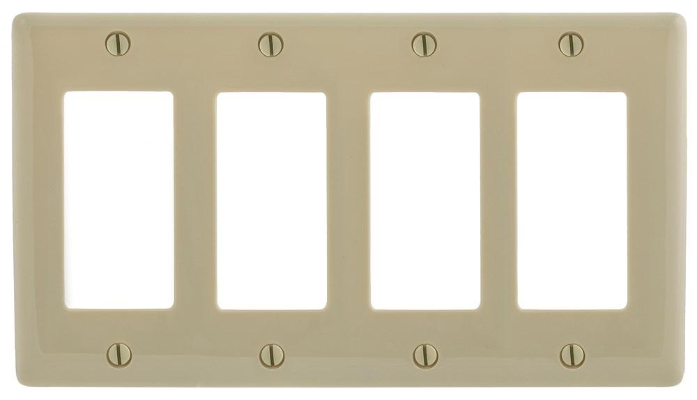 WALLPLATE, 4-G, 4) RECT, IV