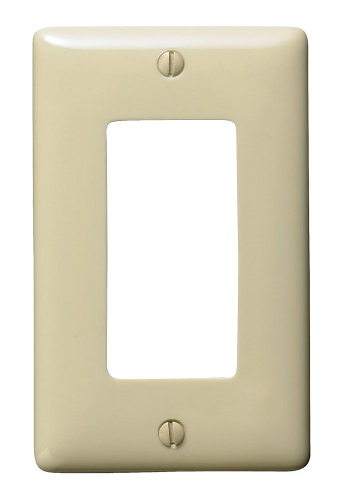 WALLPLATE, 1-G, 1) RECT, IVORY