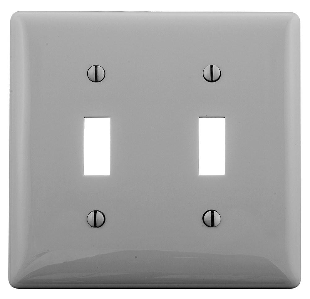 WALLPLATE, 2-G, 2) TOG, GY