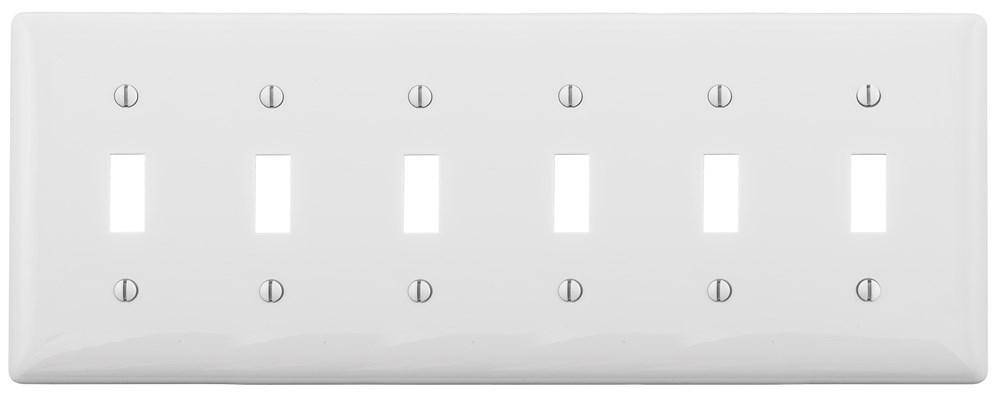 WALLPLATE, 6-G, 6) TOGG, WH