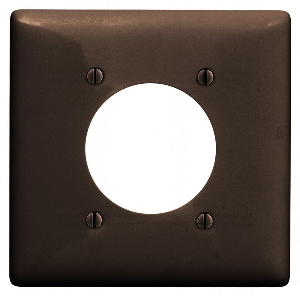 WALLPLATE, 2-G, 2.15&#34; OPNG, BR