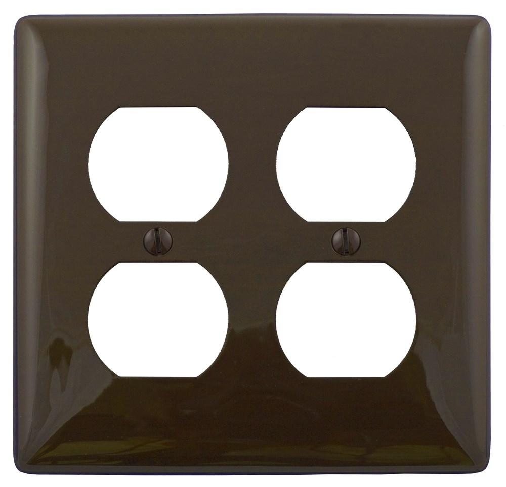 WALLPLATE, 2-G, 2) DUP, BR