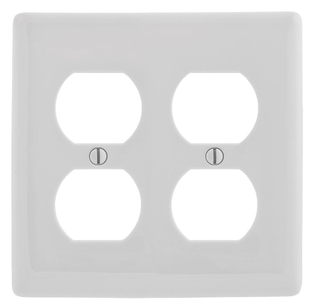 WALLPLATE, 2-G, 2) DUP, OW