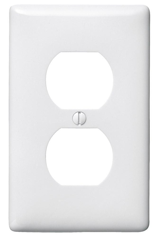 WALLPLATE, 1-G, 1) DUP, WHITE