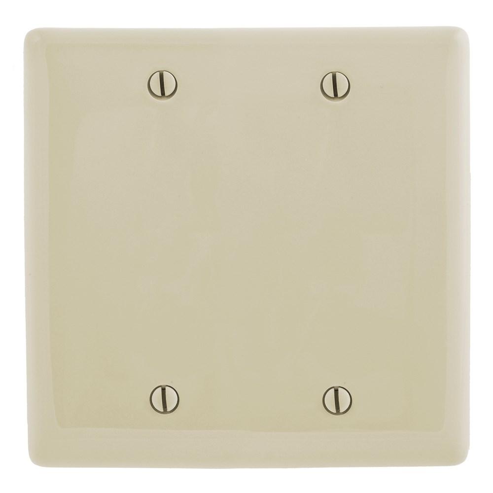 WALLPLATE, M-SIZE 2G, 2 BOX MT BLANK, AL