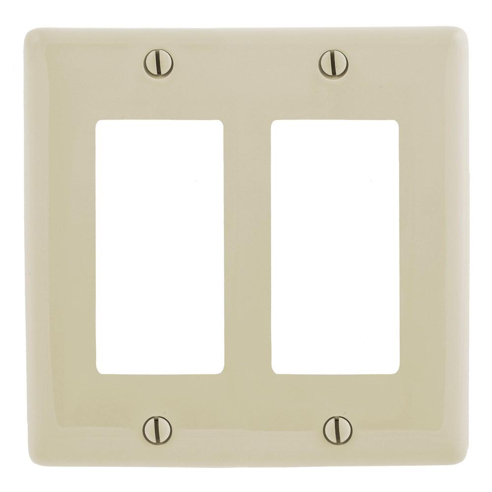 WALLPLATE, M-SIZE 2G, 2) RECT, AL