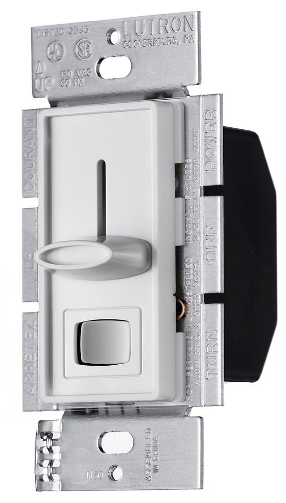 DIMMER, 3W, SLIDER P-SET, 600W 120V, WH