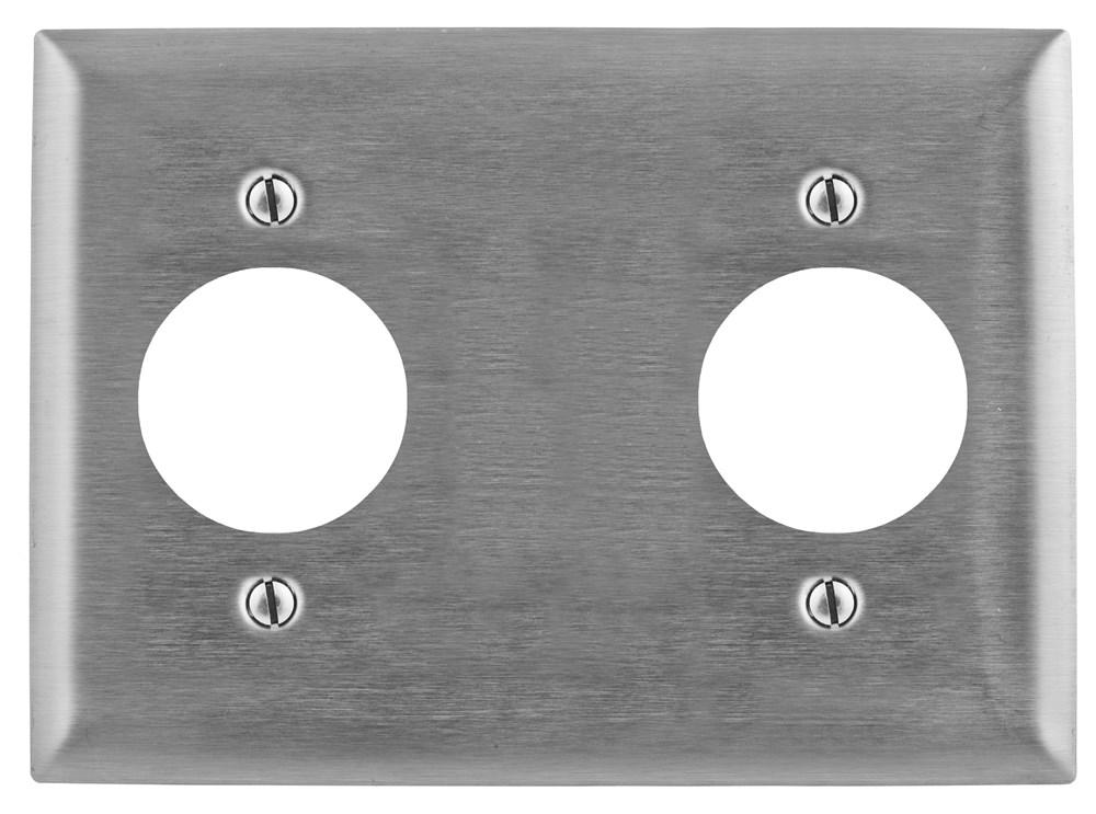 WALLPLATE, 3-G, 1.70&#34;/BLNK/1.70&#34;, SS