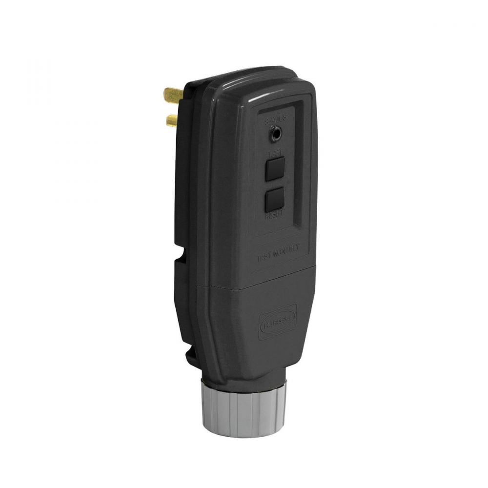 GFCI PLUG, IND, 15A 120V, MAN, AMPD