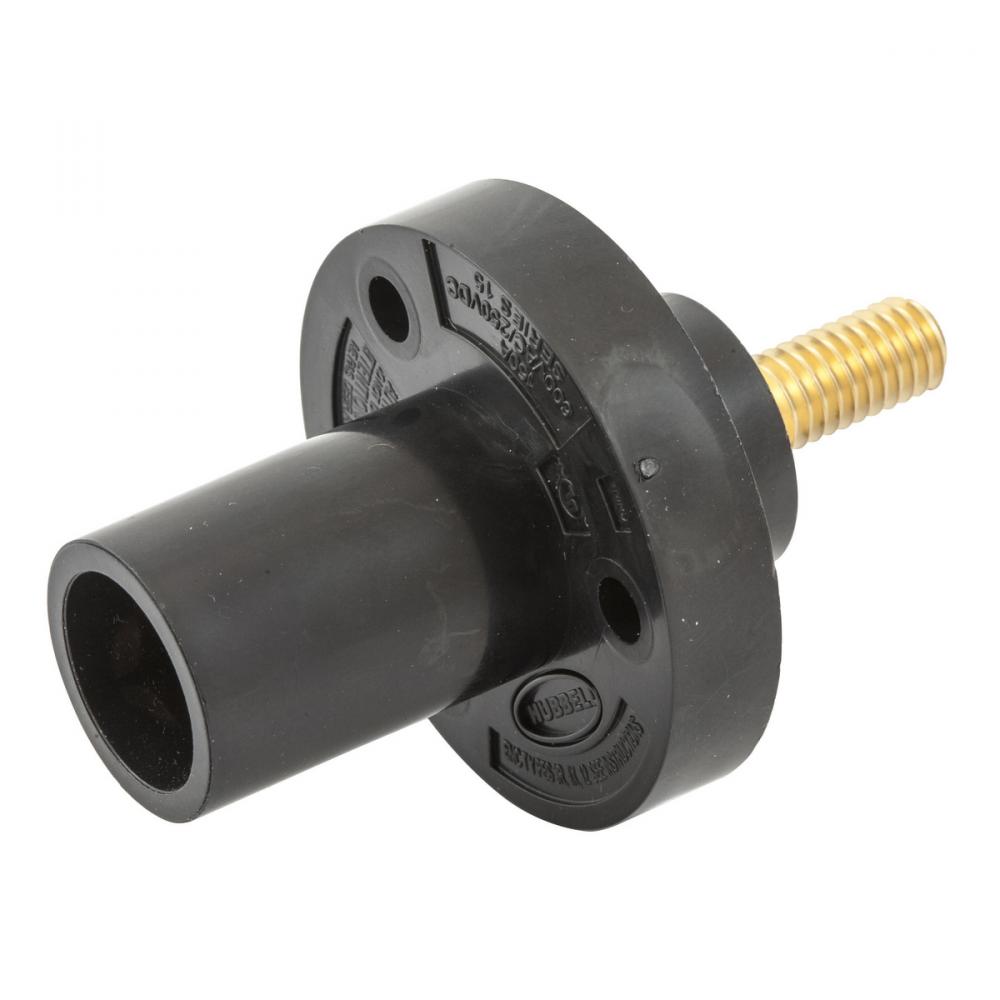 SINGLE POLE SER 15 INLET, STUD, 150A, BK