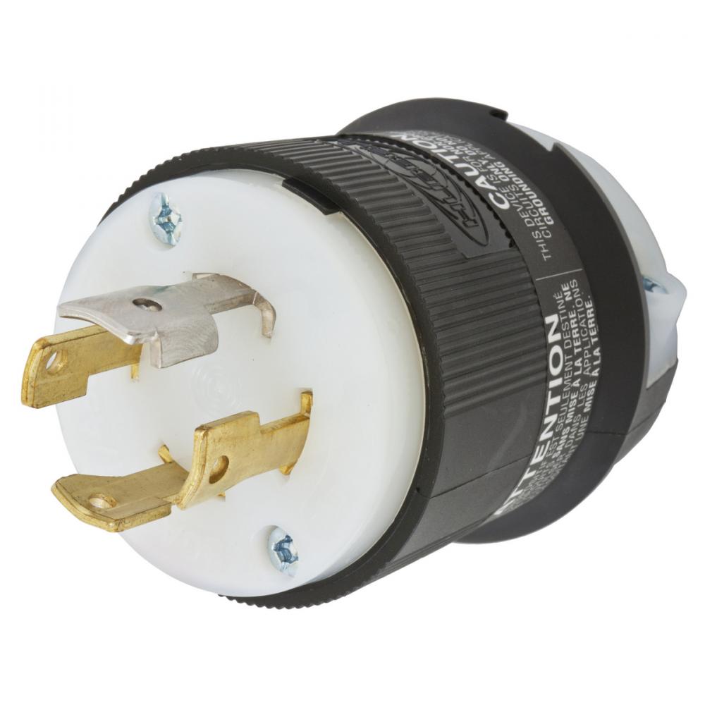 LKG PLUG, 30A 3PH 277/480V, L19-30P, B/W