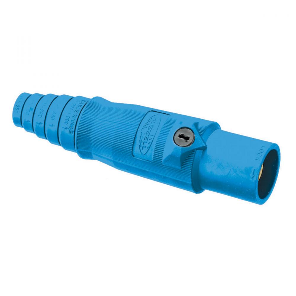 SINGLEPOLE, 400A MALE PLUG, BLUE