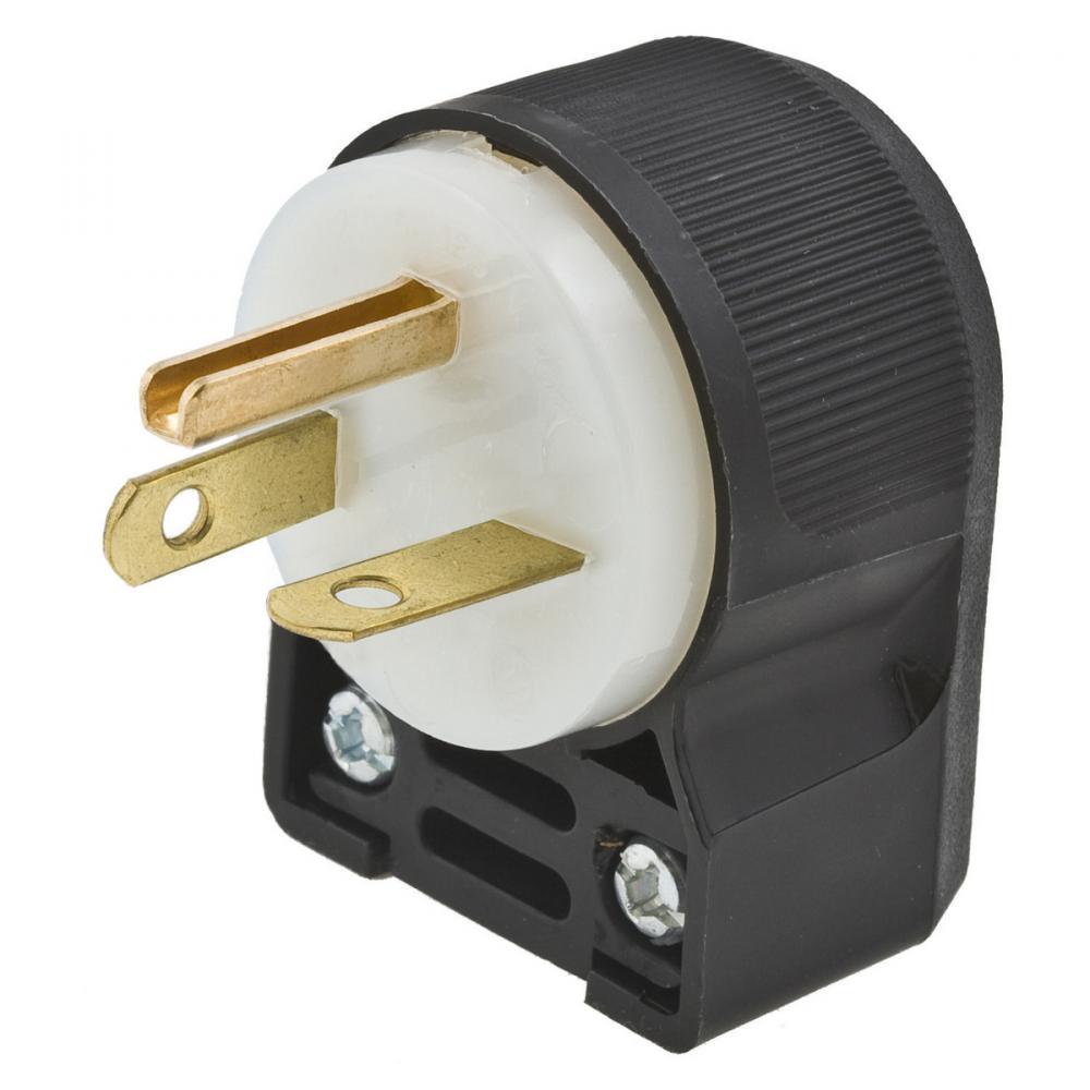 PLUG ANGLE, 20A 250V, 6-20P, B/W