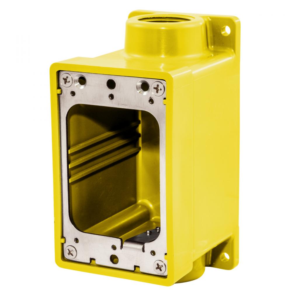 WATERTIGHT FD BOX, 3/4&#34;, YELLOW