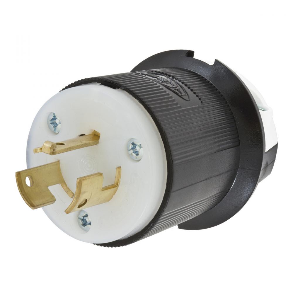 LKG PLUG, 2P3W, 20A 250V, B/W