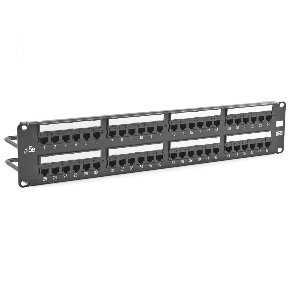 P-PANEL, CAT5E,48 PORT,UNI,WH