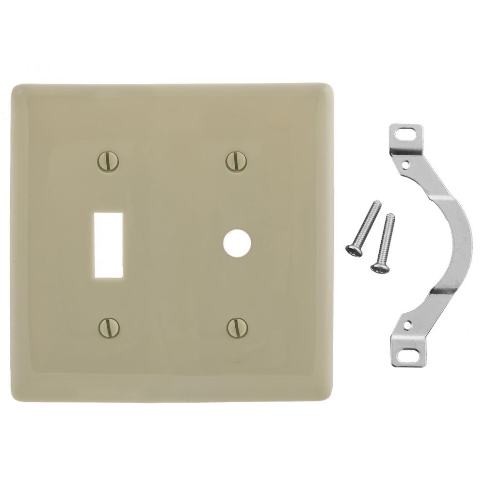 WALLPLATE, 2-G, 1) TOG 1) .406&#34; OPNG, IV