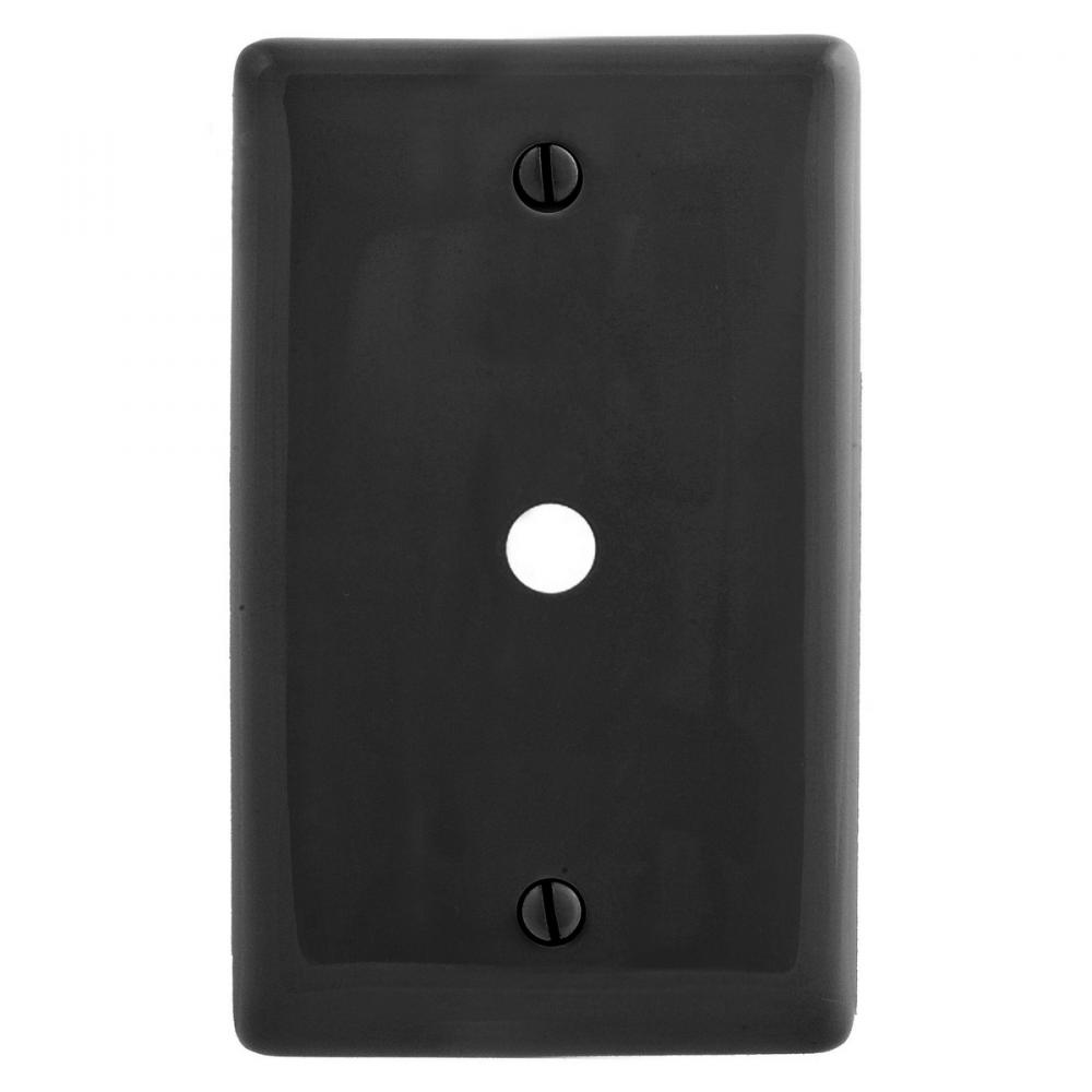 WALLPLATE, 1-G, .406&#34; OPNG, BOX MT, BK