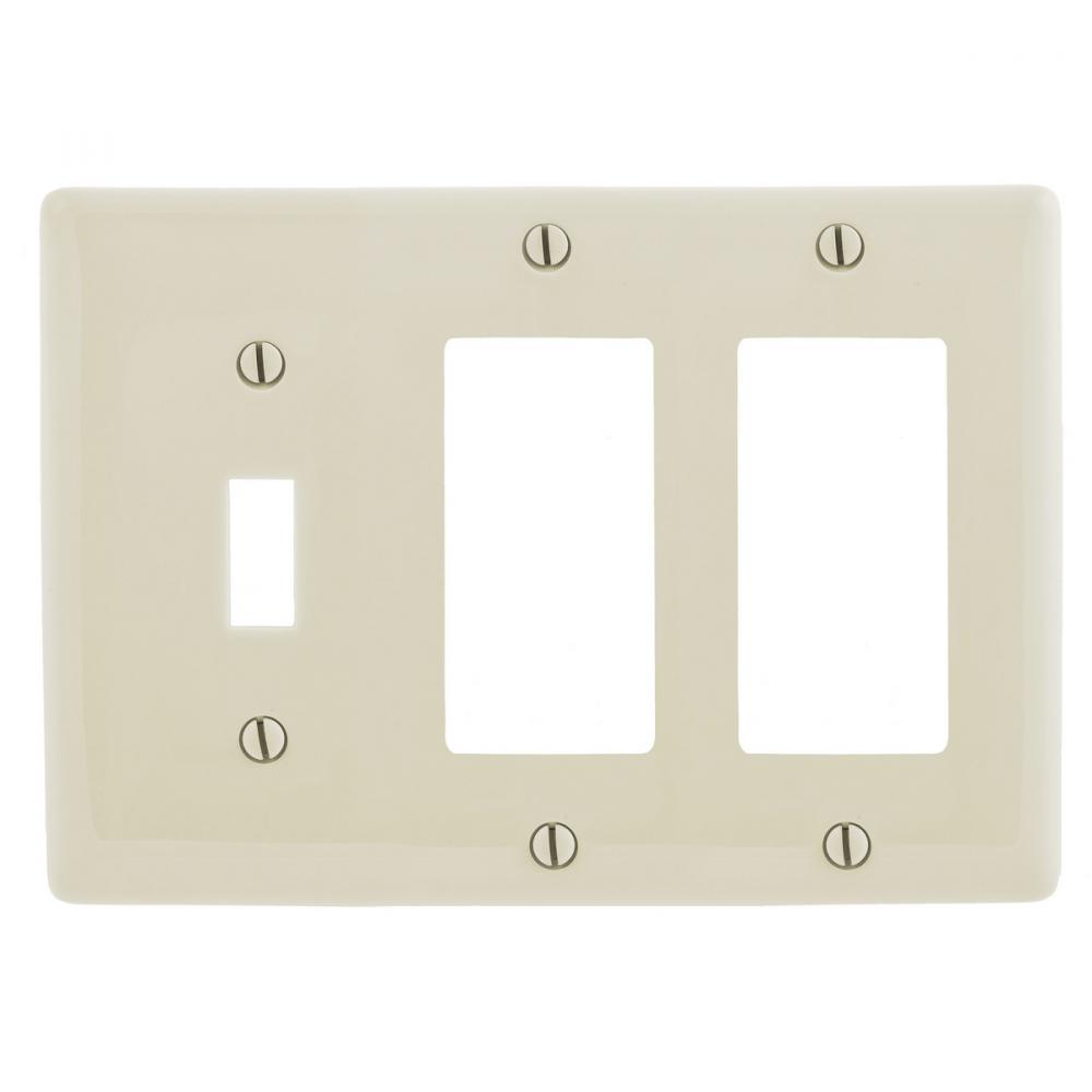 WALLPLATE, 3-G, 1) TOG 2) DEC, LA