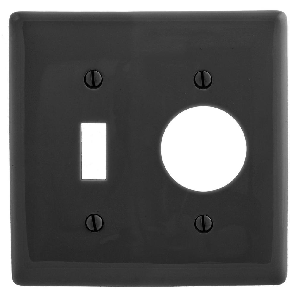 WALLPLATE, 2-G, 1) TOG 1) 1.39&#34; OPNG, BK