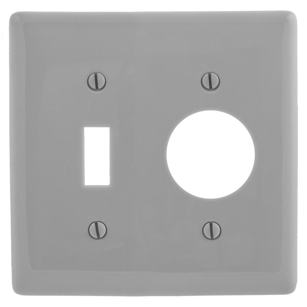 WALLPLATE, 2-G, 1) TOG 1) 1.39&#34; OPNG, GY