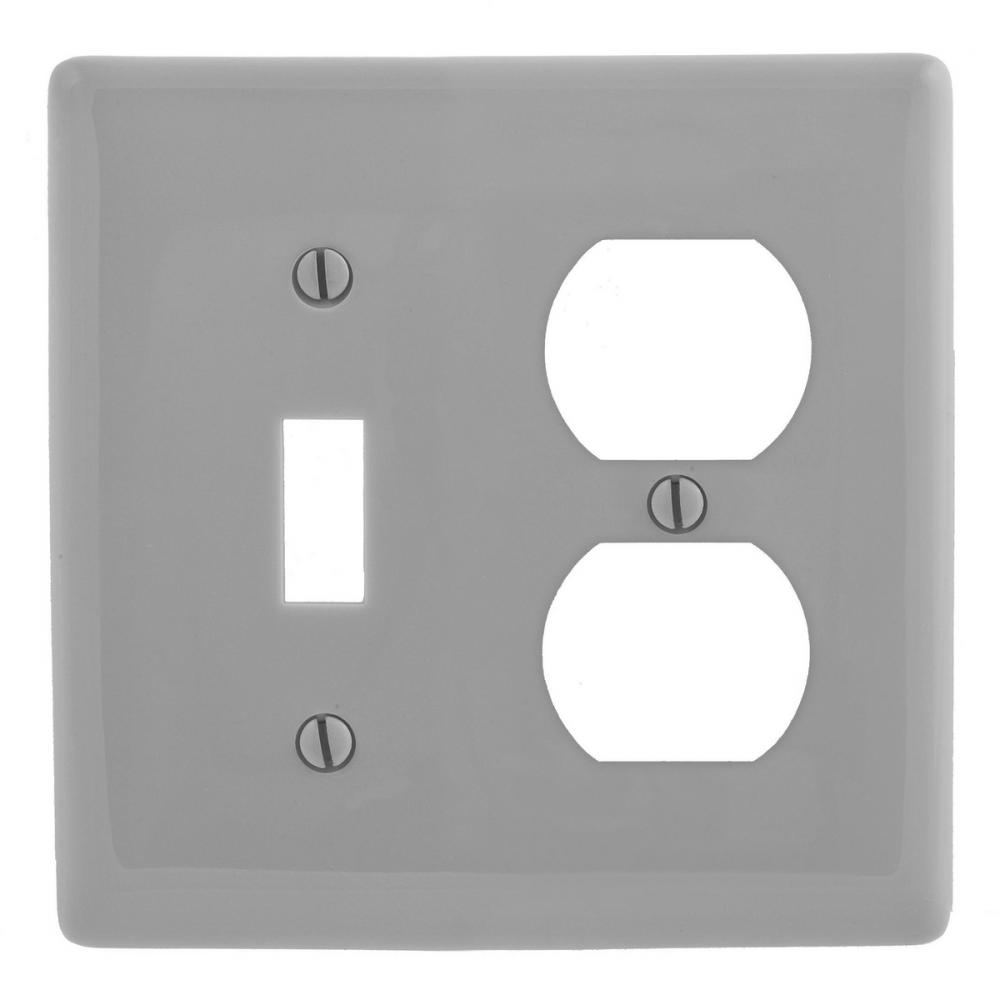 WALLPLATE, 2-G, 1) DUP 1) TOG, GY