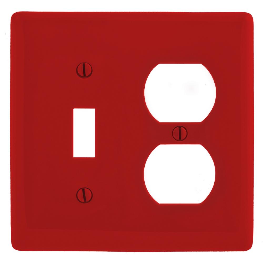 WALLPLATE, 2-G, 1) DUP 1) TOG, RD