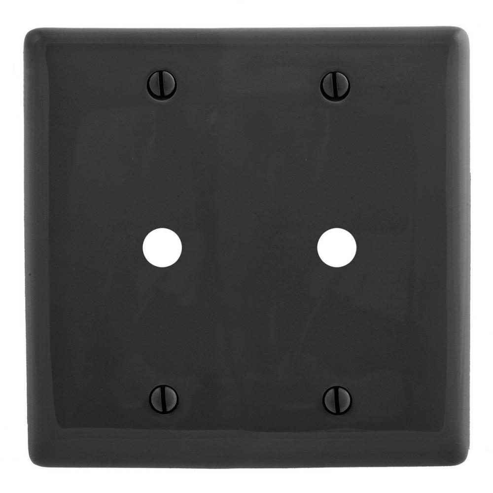 WALLPLATE, 2-G, 2) .406&#34; OPNG, BK