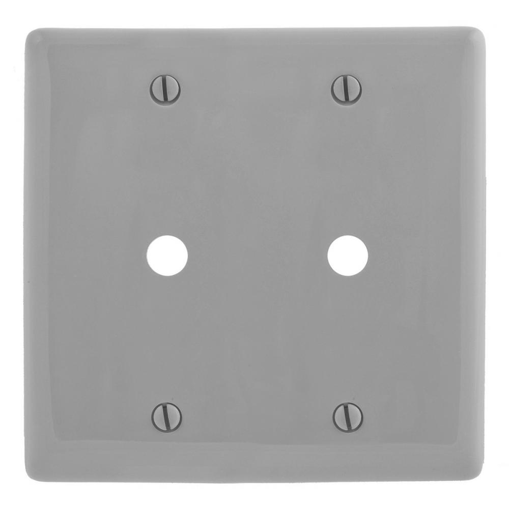 WALLPLATE, 2-G, 2) .406&#34; OPNG, GY